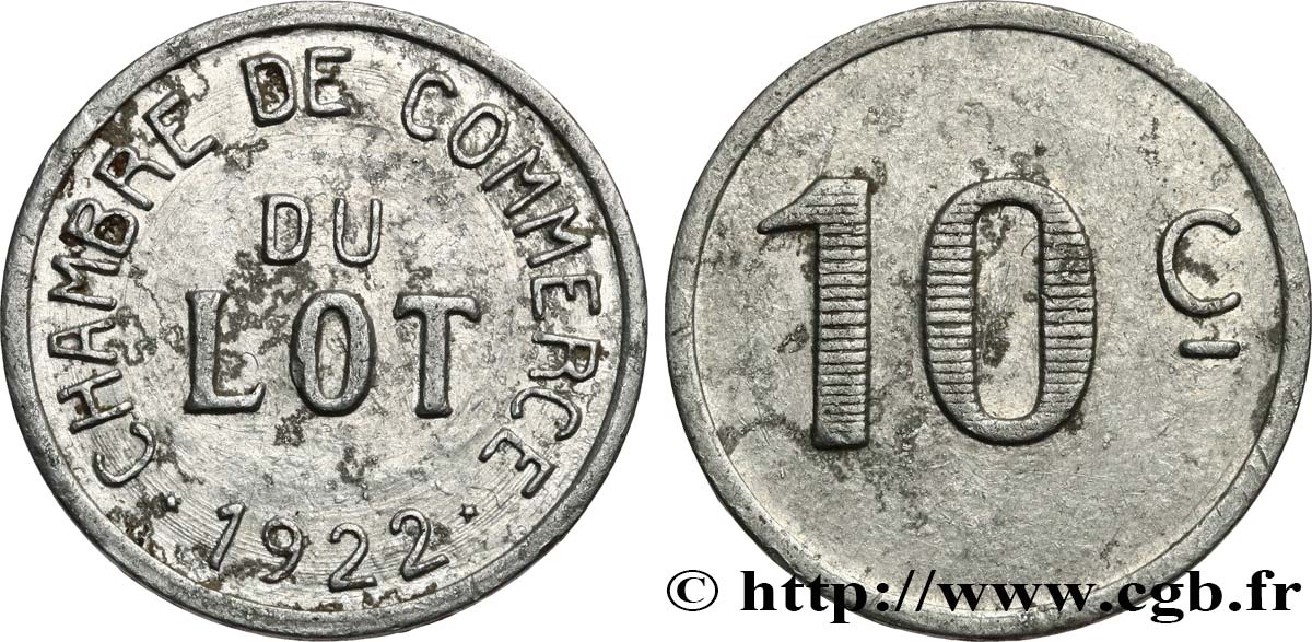 CHAMBRE DE COMMERCE DU LOT 10 Centimes TTB