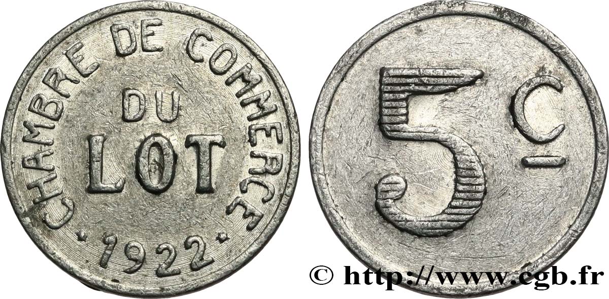 CHAMBRE DE COMMERCE DU LOT 5 Centimes XF