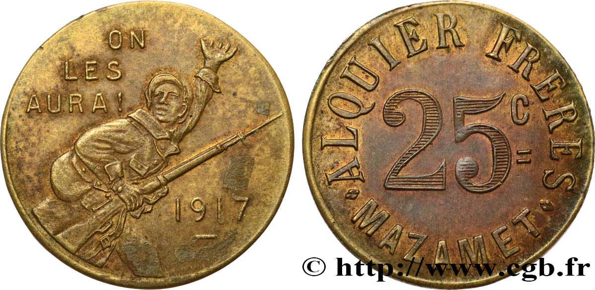 ALQUIER FRERES 25 Centimes XF