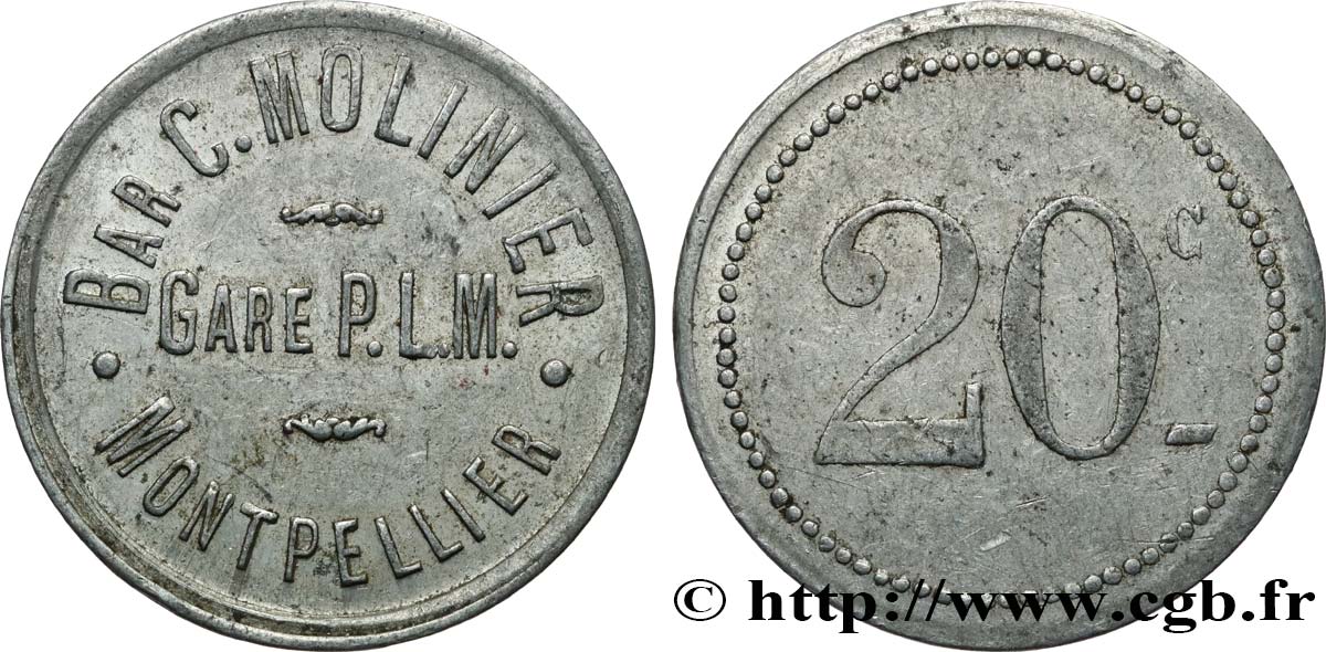 BAR C.MOLINIER 20 CENTIMES BB