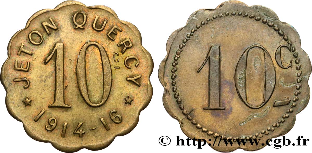 JETON QUERCY 10 Centimes TTB