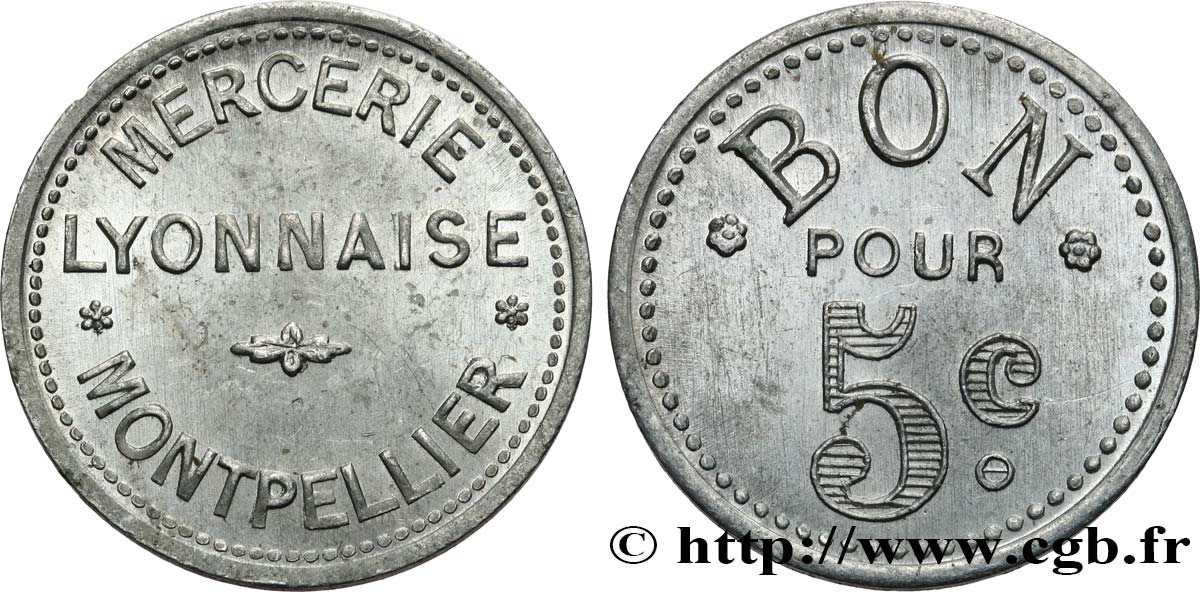 MERCERIE LYONNAISE 5 Centimes VZ