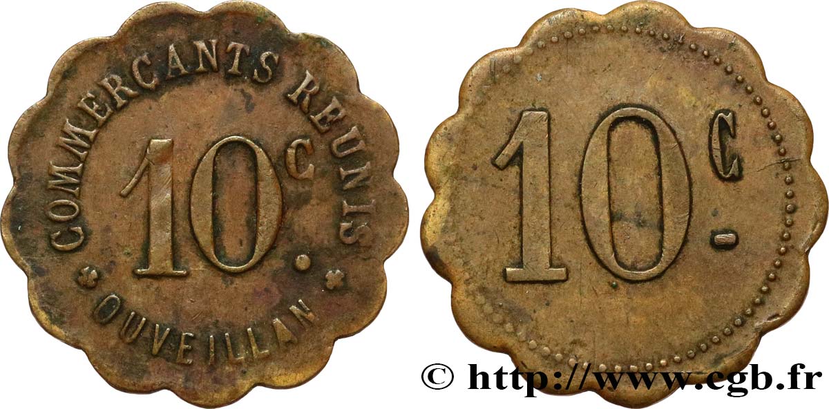 COMMERCANTS REUNIS 10 CENTIMES VF