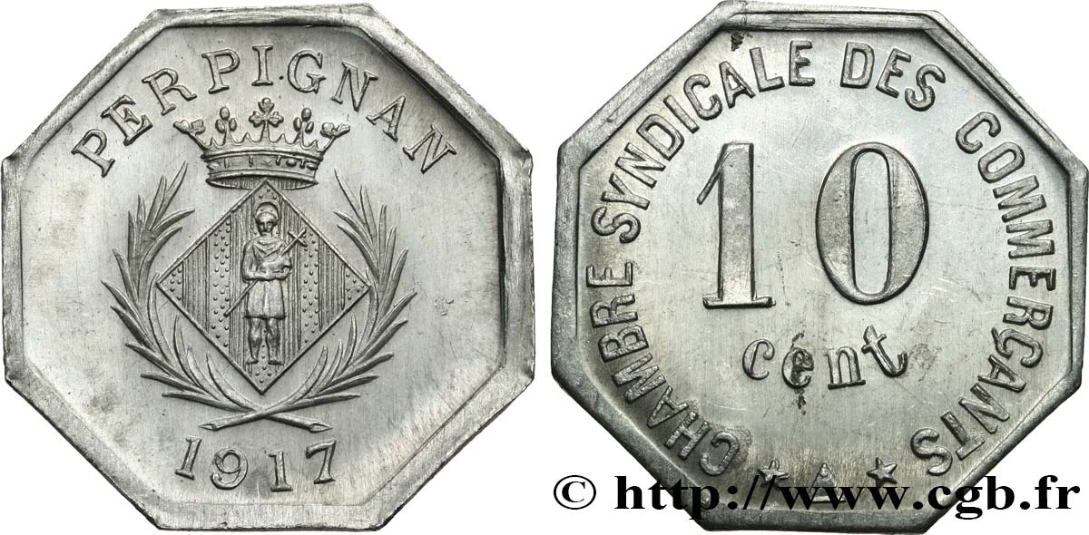 CHAMBRE SYNDICALE DES COMMERCANTS 10 Centimes AU