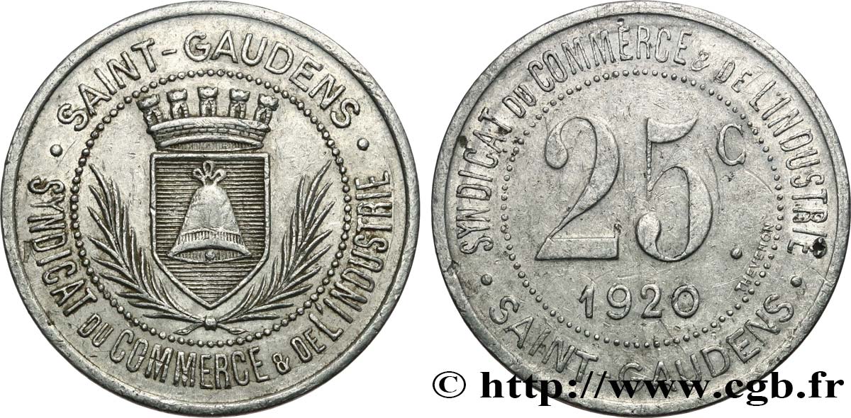 SYNDICAT DU COMMERCE ET DE L’INDUSTRIE 25 Centimes TB/B