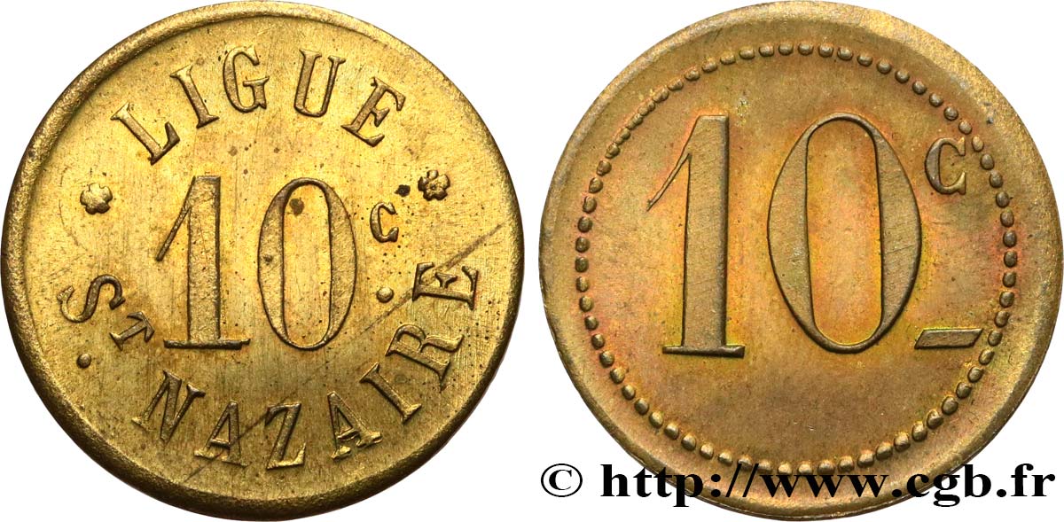 LIGUE SAINT-NAZAIRE 10 Centimes SPL