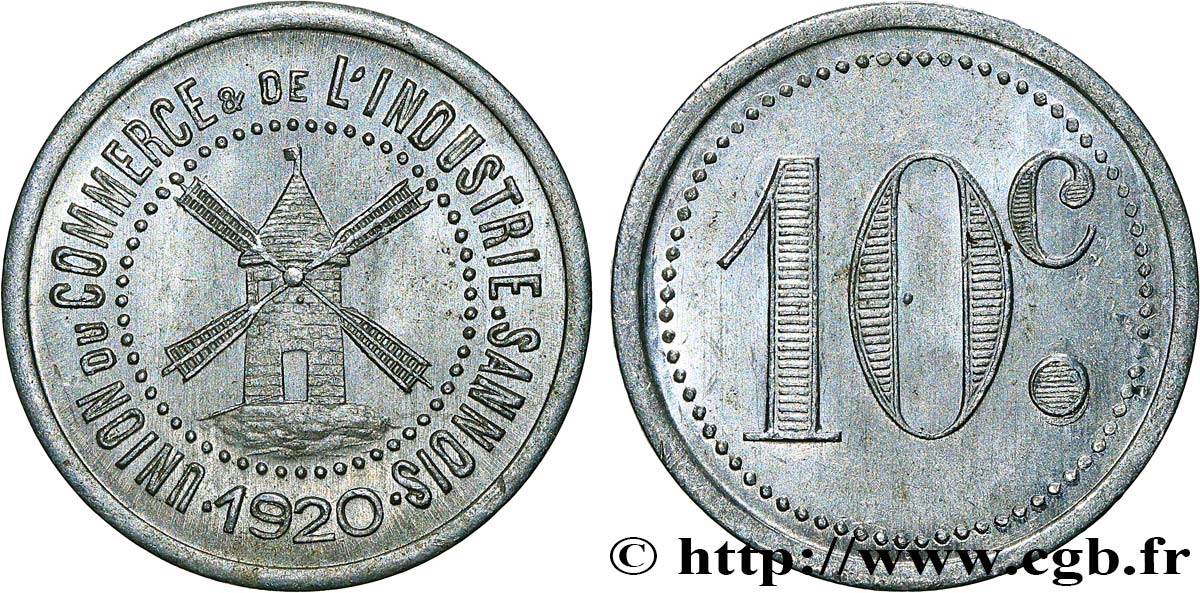 UNION DU COMMERCE & DE L’INDUSTRIE 10 Centimes AU