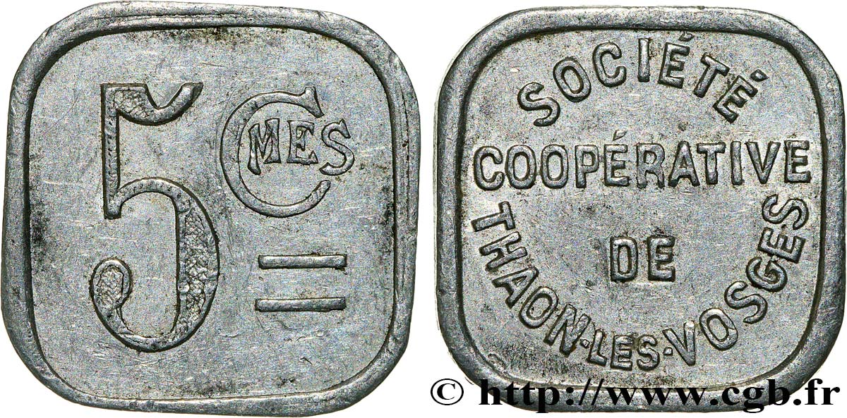 SOCIETE COOPERATIVE DE THAON-LES-VOSGES 5 Centimes SS