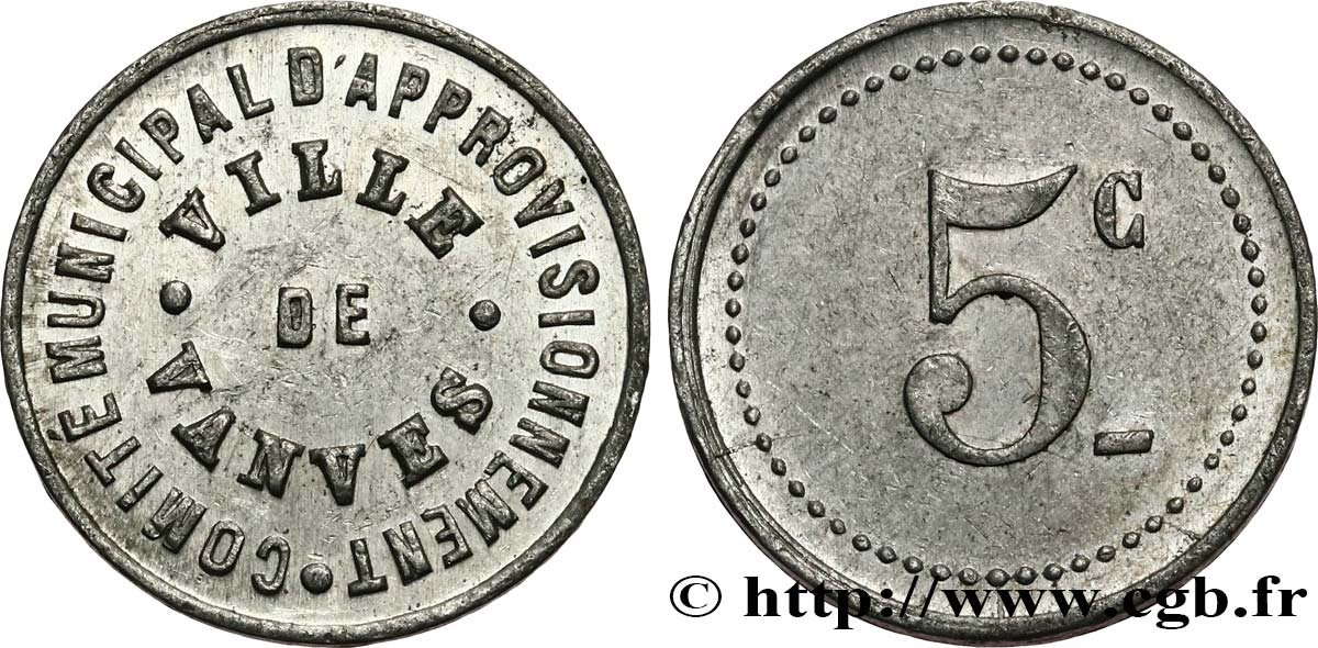 COMITE MUNICIPAL D’APPROVISIONNEMENT 5 Centimes EBC