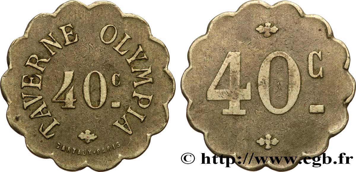 TAVERNE OLYMPIA 40 CENTIMES MBC