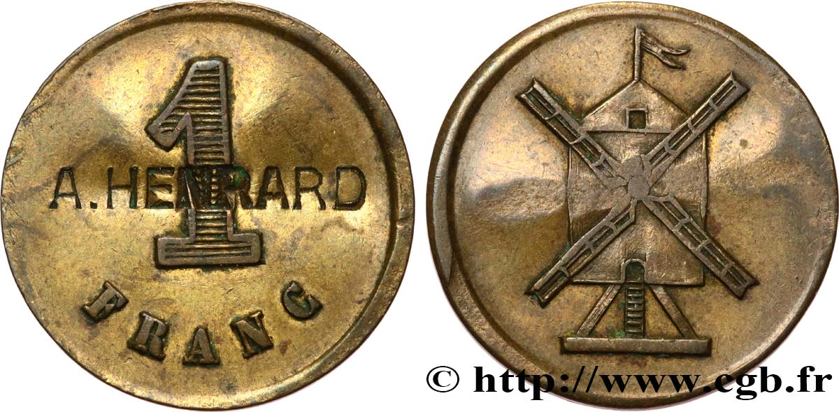 A. HENRARD 1 FRANC XF
