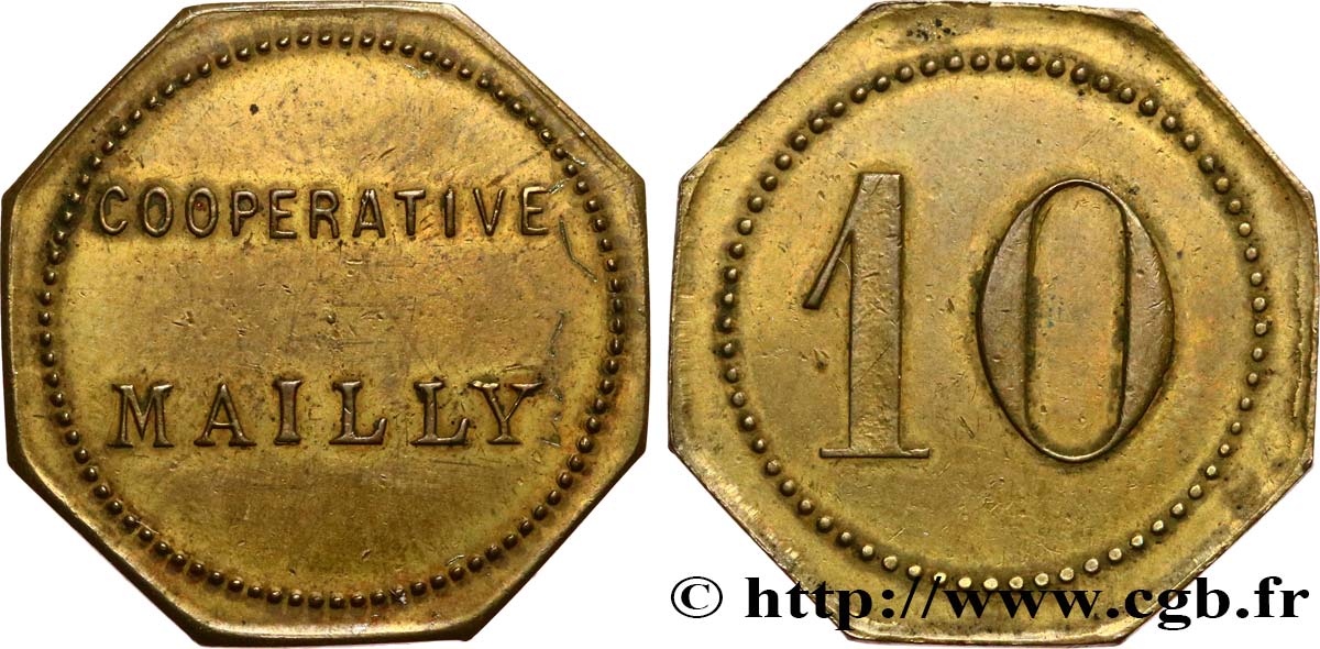 COOPÉRATIVE MAILLY 10 Centimes SS