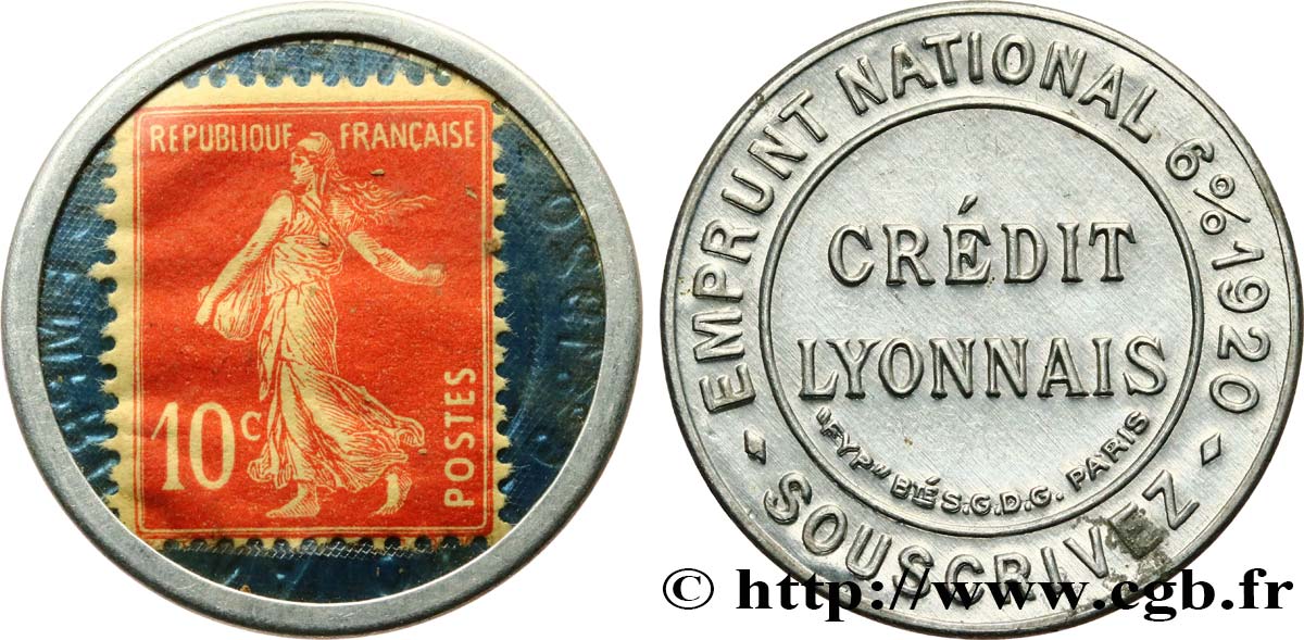 CREDIT LYONNAIS Timbre 10 Centimes AU