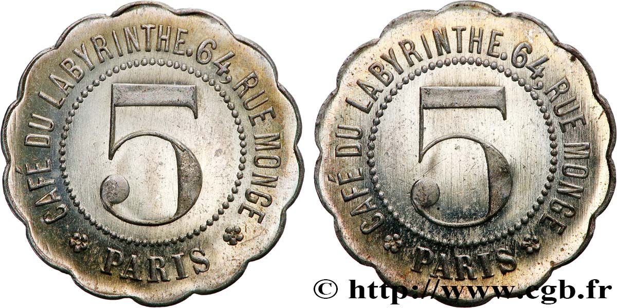 CAFÉ DU LABYRINTHE 5 Centimes AU