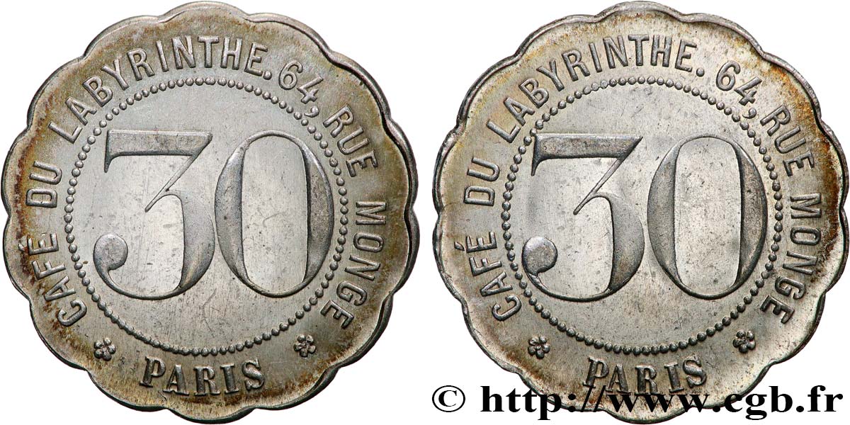 CAFÉ DU LABYRINTHE 30 Centimes VZ