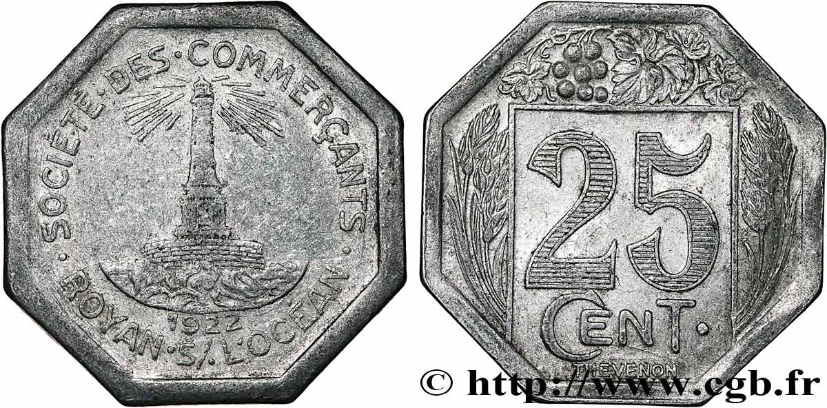 SOCIETE DES COMMERCANTS 25 Centimes Société des Commerçants de Royan VF