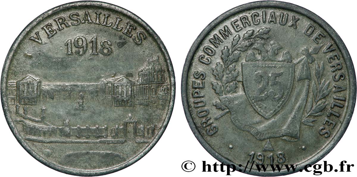 GROUPES COMMERCIAUX DE VERSAILLES 25 Centimes Groupes Commerciaux de Versailles SS