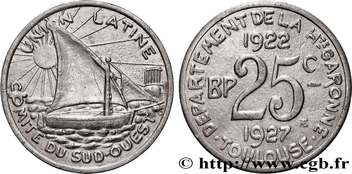 UNION LATINE / COMITE DU SUD-OUEST 25 Centimes Union Latine - Comité du sud-ouest MBC