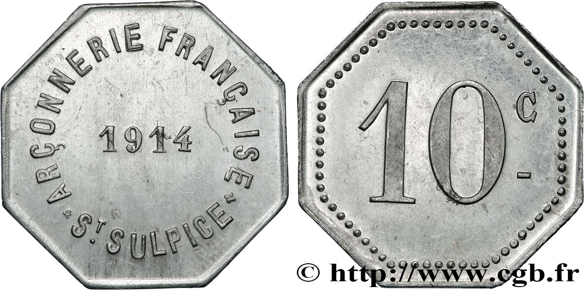 ARCONNERIE FRANCAISE 10 Centimes Arçonnerie Française SUP