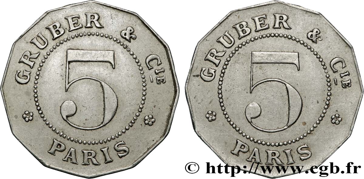 CAFES BRASSERIES ET RESTAURANTS 5 Centimes - Grüber & cie BB