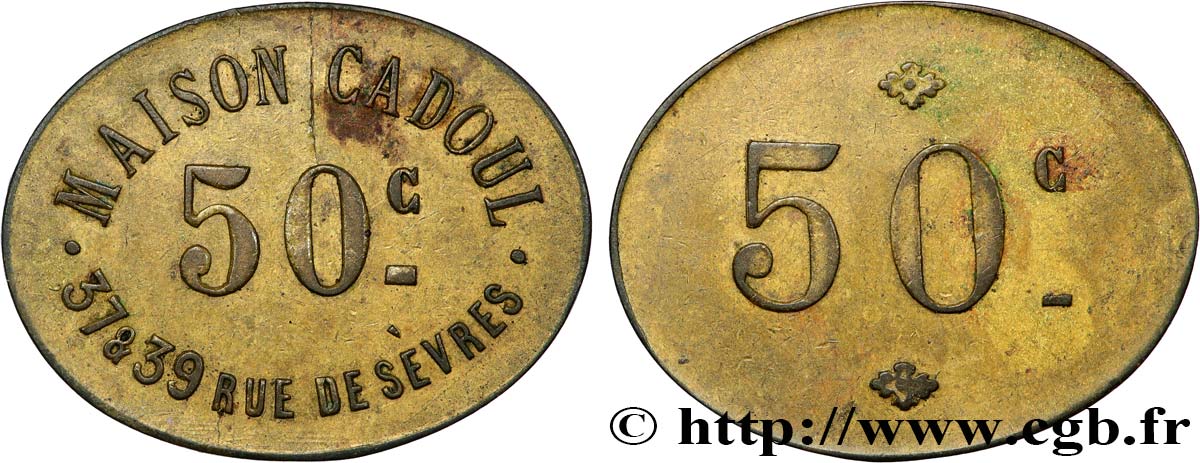 ENTREPRISES, INDUSTRIES ET COMMERCES DIVERS 50 Centimes - Maison Cadoul BB