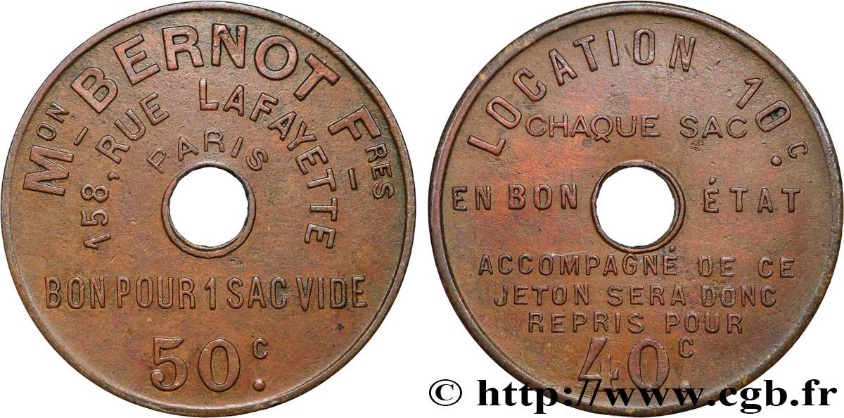 ENTREPRISES, INDUSTRIES ET COMMERCES DIVERS 50 Centimes - Maison Bernot Freres AU