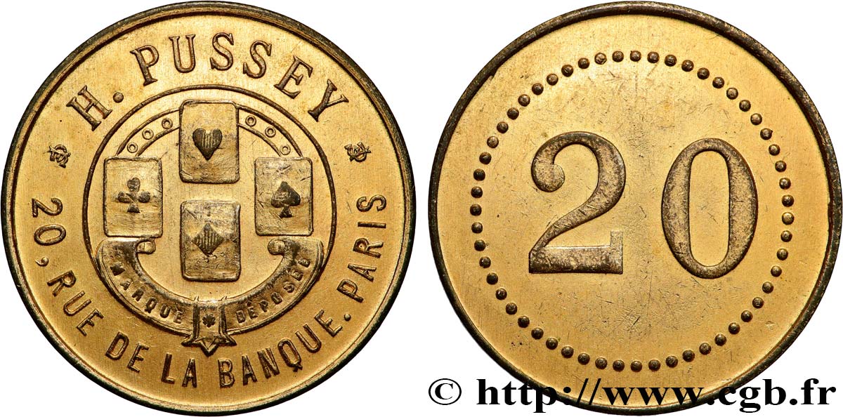 ENTREPRISES, INDUSTRIES ET COMMERCES DIVERS 20 Centime - H. Pussey fVZ