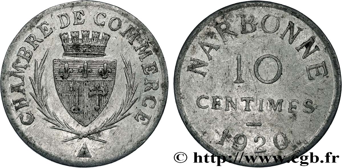 CHAMBRE DE COMMERCE 10 Centimes Chambre de commerce de Narbonne BB