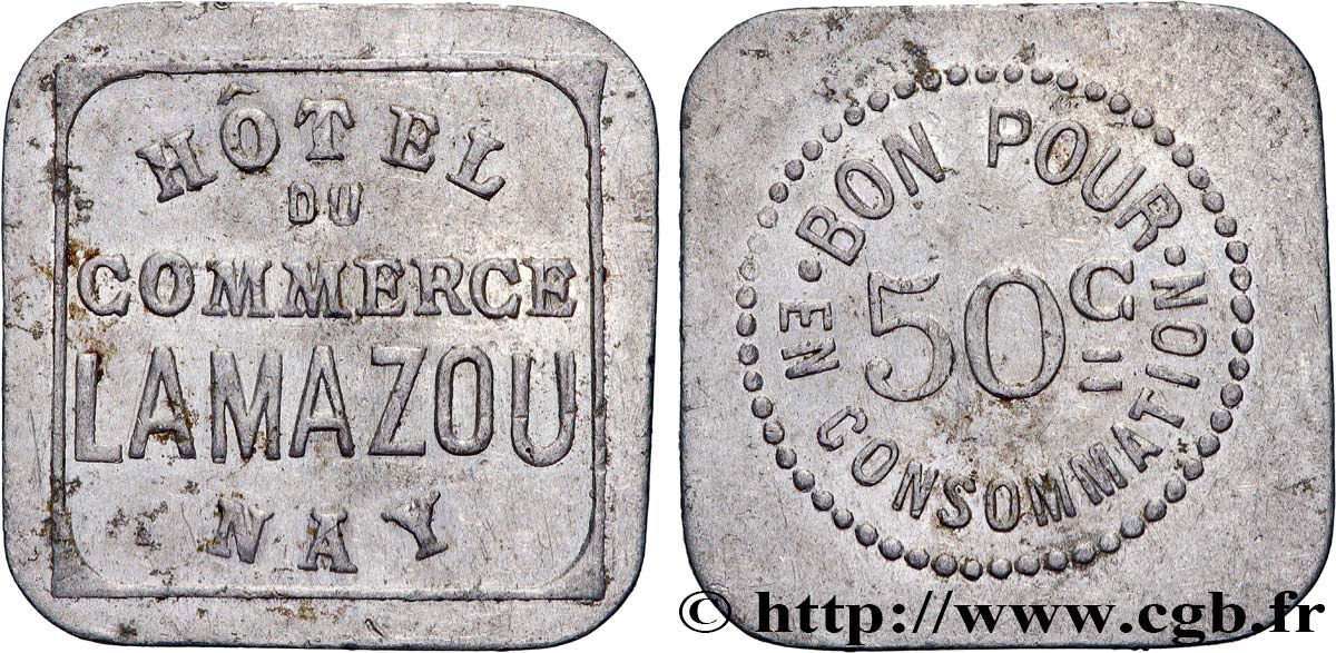 ENTREPRISES, INDUSTRIES ET COMMERCES DIVERS 50 Centimes - Hôtel du Commerce, Lamazou AU