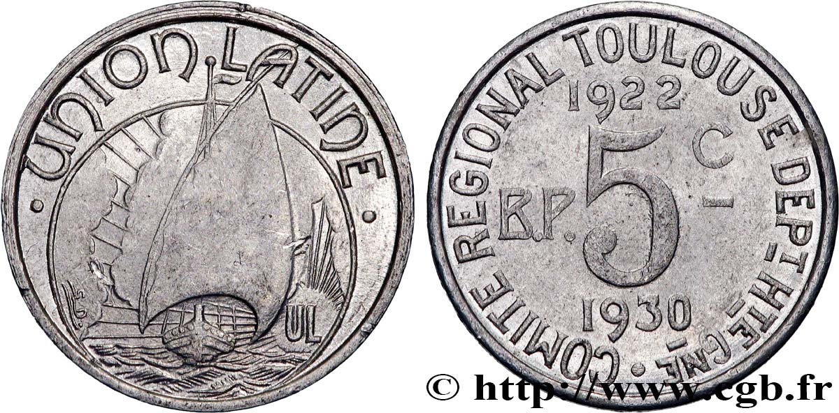REGROUPEMENT DE COMMERCANTS ET D INDUSTRIELS 5 Centimes Union Latine / Comité régional AU