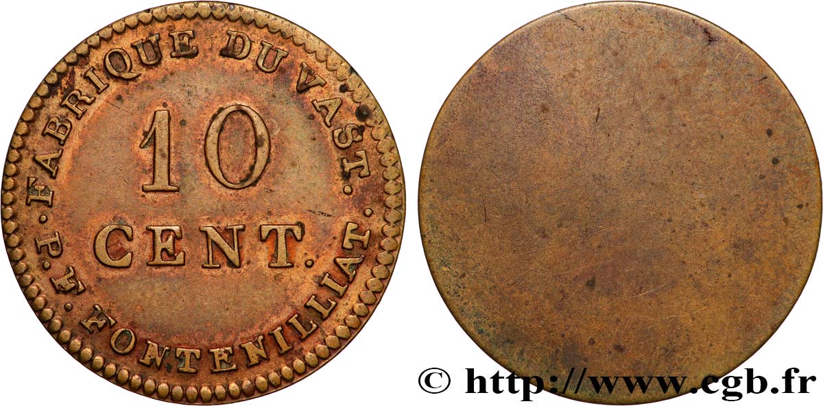 LOUIS XVIII - FABRIQUE DU VAST 10 centimes AU