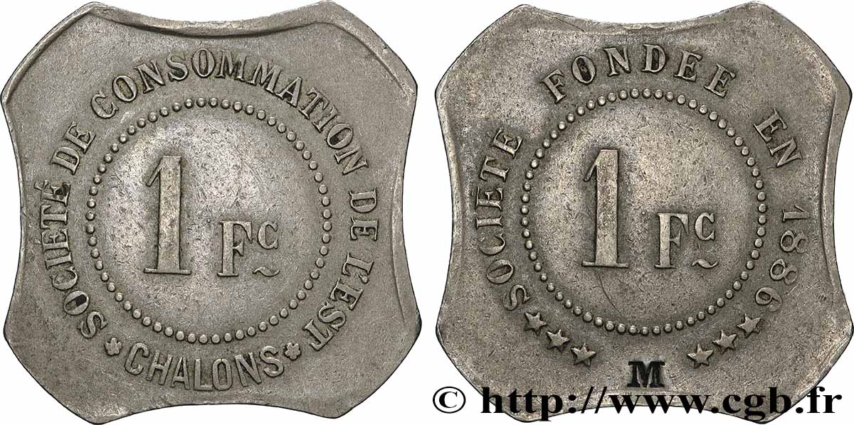 SOCIETE DE CONSOMMATION DE L’EST 1 Franc Société de consommation de l’Est - Châlons TTB