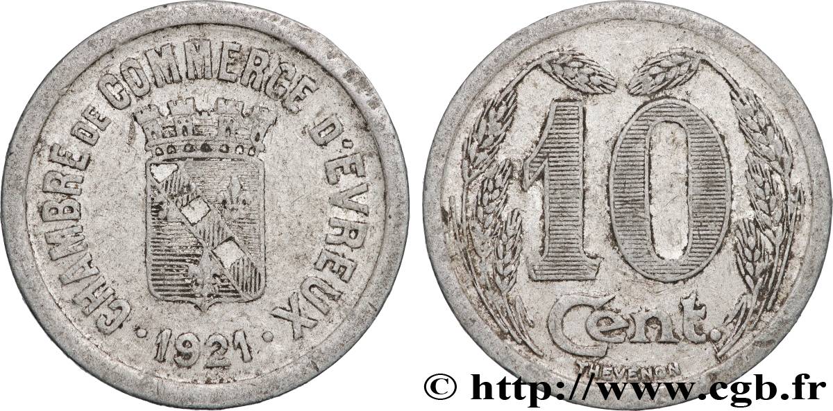 CHAMBRE DE COMMERCE D’EVREUX 10 Centimes Chambre de Commerce d’Évreux VF