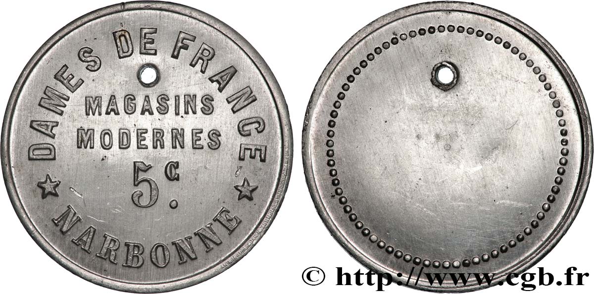 ENTREPRISES, INDUSTRIES ET COMMERCES DIVERS 5 Centimes - Dames de France AU