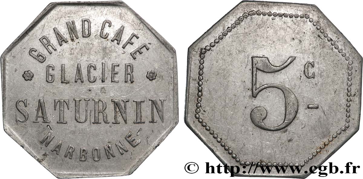 CAFES BRASSERIES ET RESTAURANTS 5 Centimes - Grand Café Glacier Saturnin AU