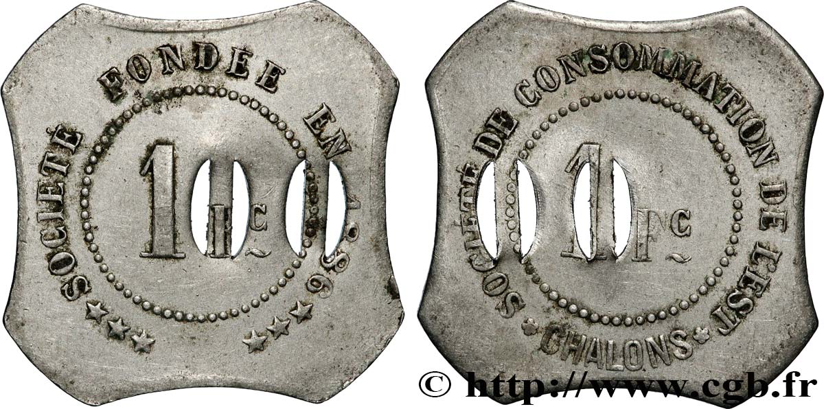 SOCIETE DE CONSOMMATION DE L’EST 100/1 Franc Société de consommation de l’Est - Châlons XF