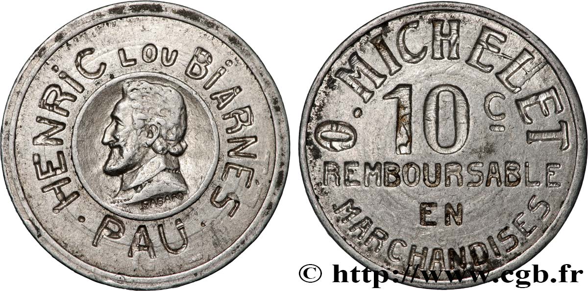 O MICHELET 10 Centimes O. Michelet - Pau VZ