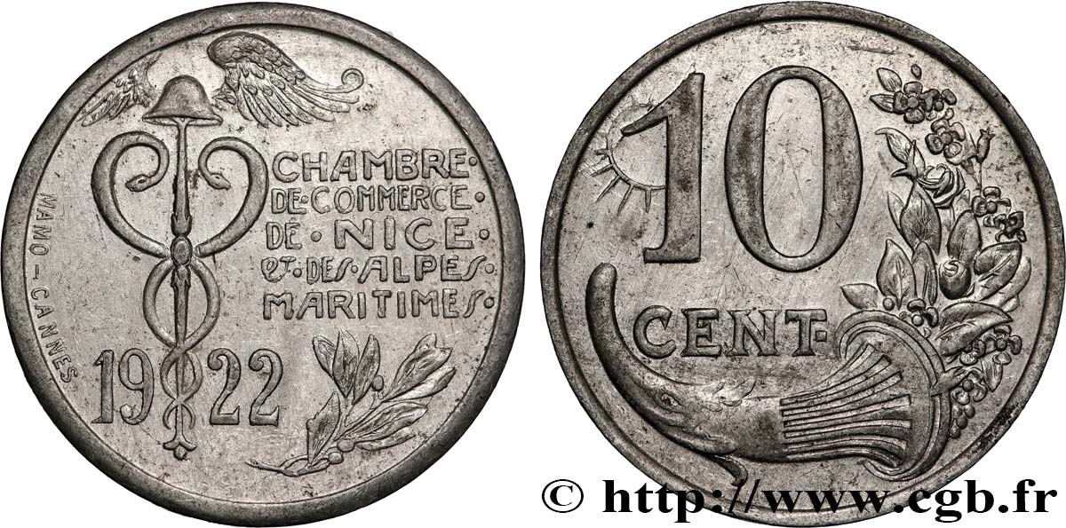 CHAMBRES DE COMMERCE REGION PROVENCALE 10 Centimes Chambre de commerce et Nice & Alpes maritimes MBC+