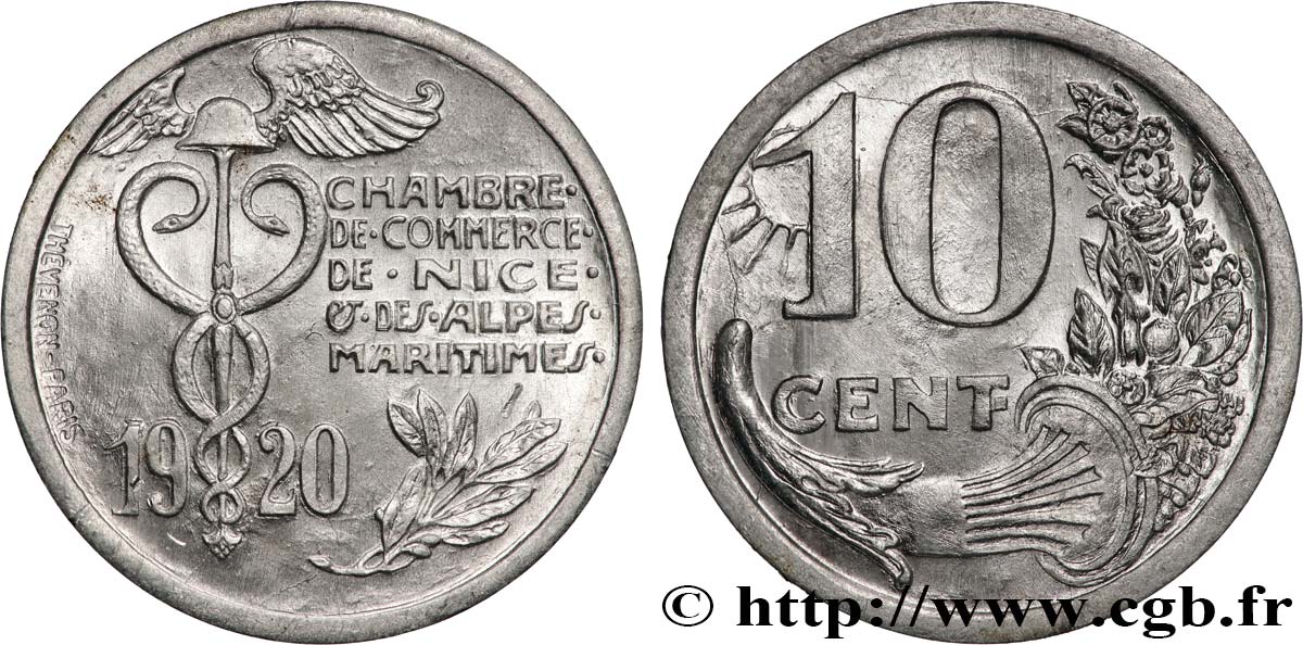 CHAMBRES DE COMMERCE REGION PROVENCALE 10 Centimes Chambre de commerce de Nice - Alpes maritimes SUP