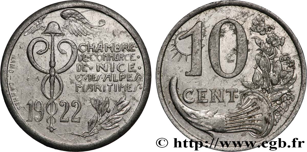 CHAMBRES DE COMMERCE 10 Centimes Chambre de commerce det Nice & Alpes maritimes MBC