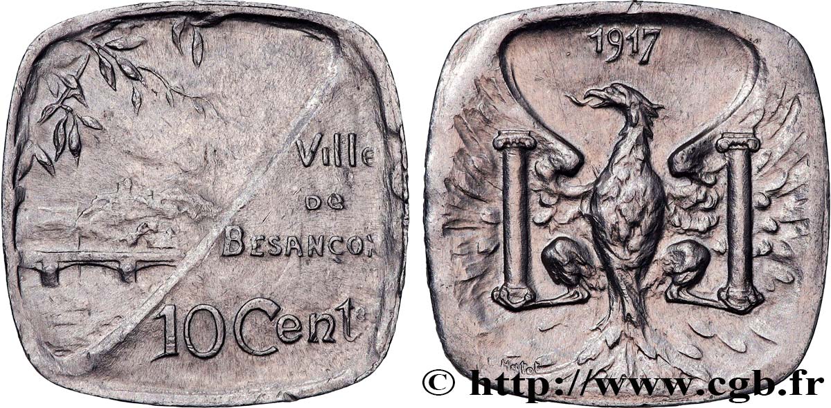 VILLE DE BESANCON 10 Centimes légère Ville de Besançon MBC