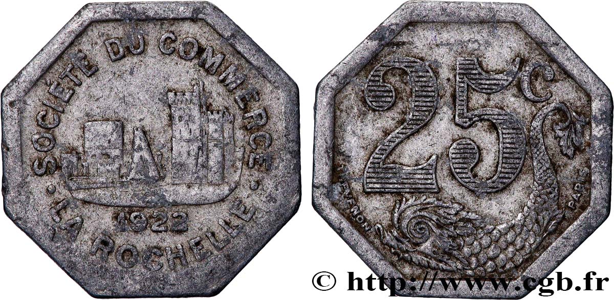 SOCIETE DU COMMERCE 25 Centimes Société du commerce La Rochelle BC