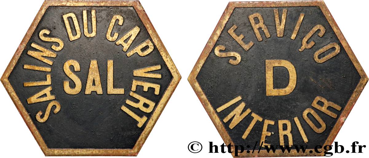 CAP VERT - SALINS DU CAP VERT Jeton hexagonal type “C” TTB+