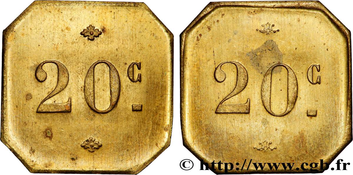 MONNAIE DE NÉCESSITÉ DIVERSES NON ATTRIBUES 20 Centimes XF