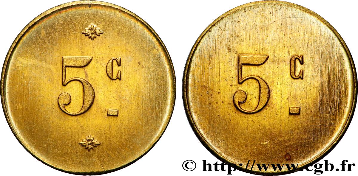 MONNAIE DE NÉCESSITÉ DIVERSES NON ATTRIBUES 5 Centimes XF