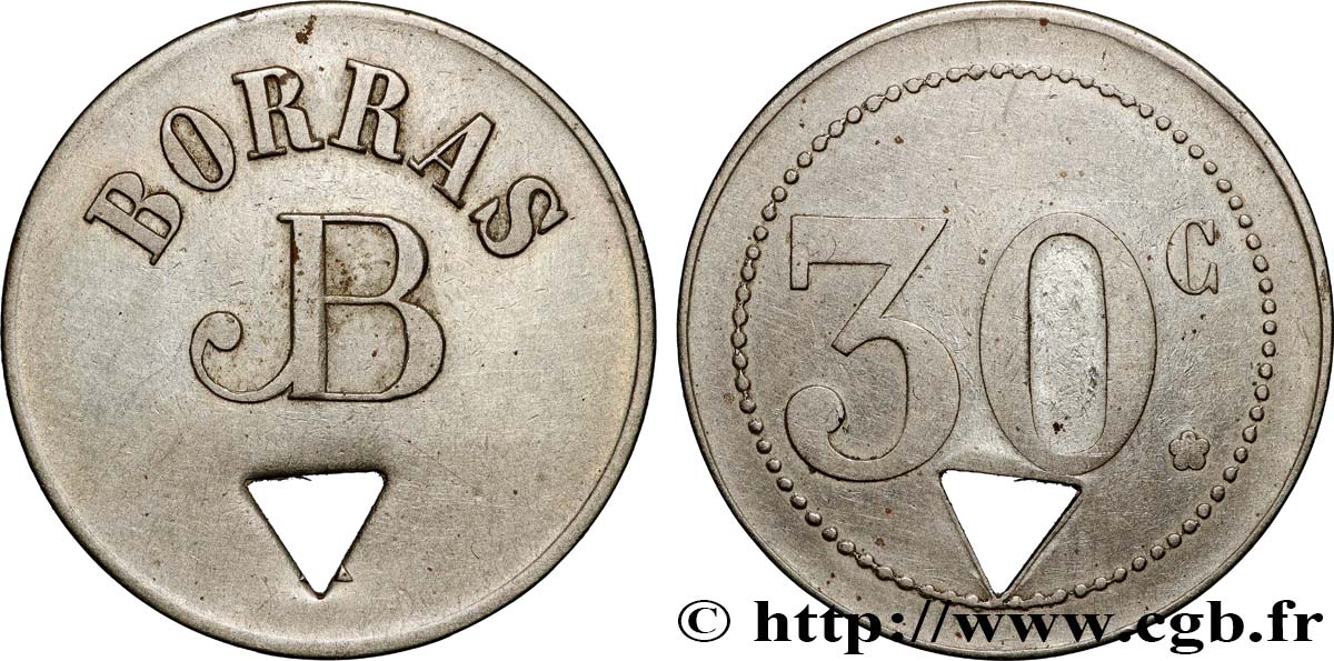 ENTREPRISES, INDUSTRIES ET COMMERCES DIVERS 30 Centimes - Glacier Borras AU