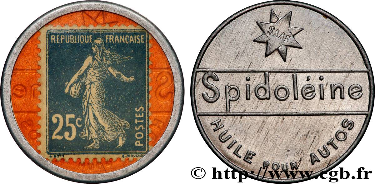 SPIDOLEINE Timbre 25 Centimes SS