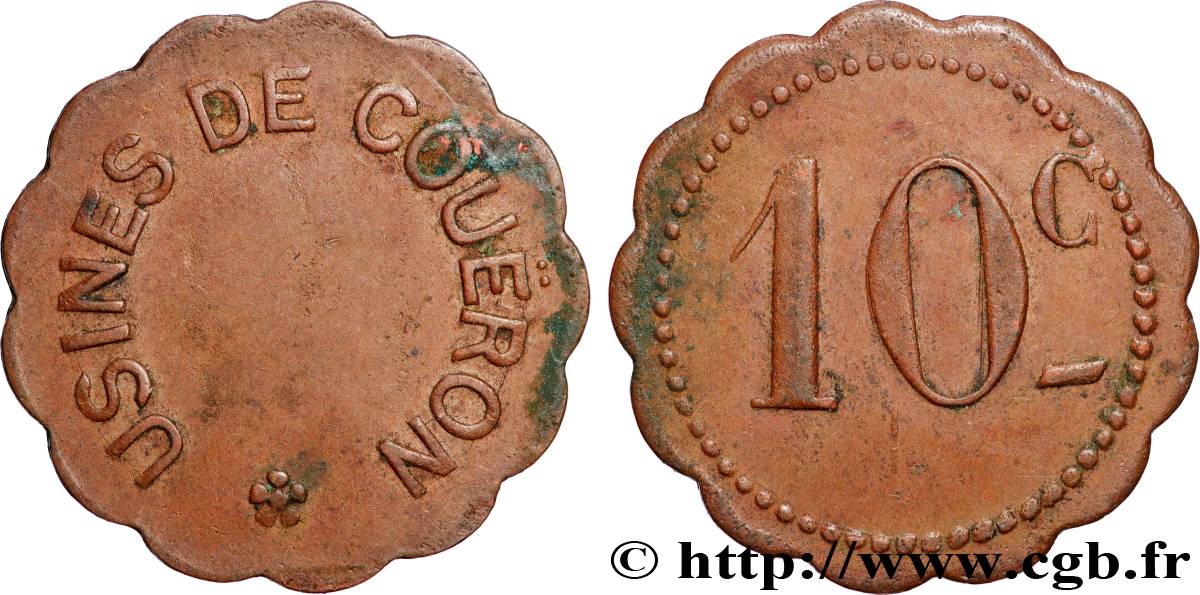 USINES DE COUERON 10 Centimes Usines de Couéron XF