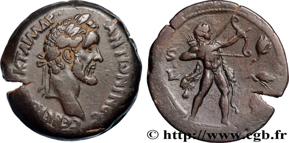 ANTONIN LE PIEUX Drachme SUP/TTB+