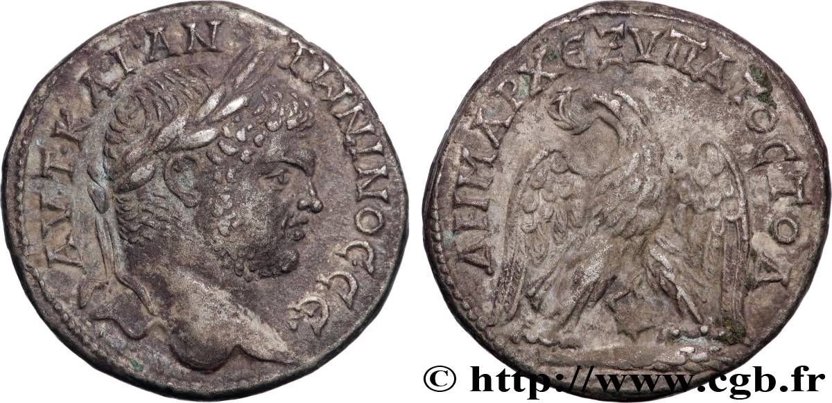 CARACALLA Tétradrachme syro-phénicien AU/AU